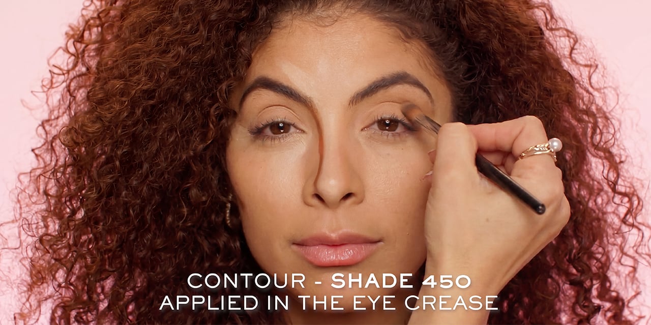 Remaining contour swept into the eye crease to help shape the eyes